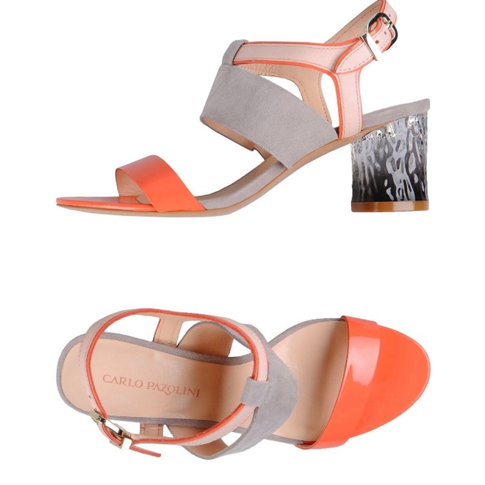 Carlo Pasolini , sandals, size 10(US), orange